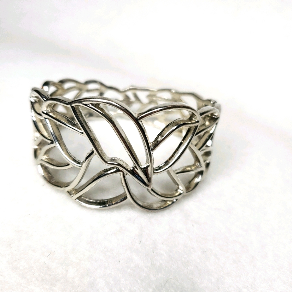 Silver Cuff Hinge Bracelet